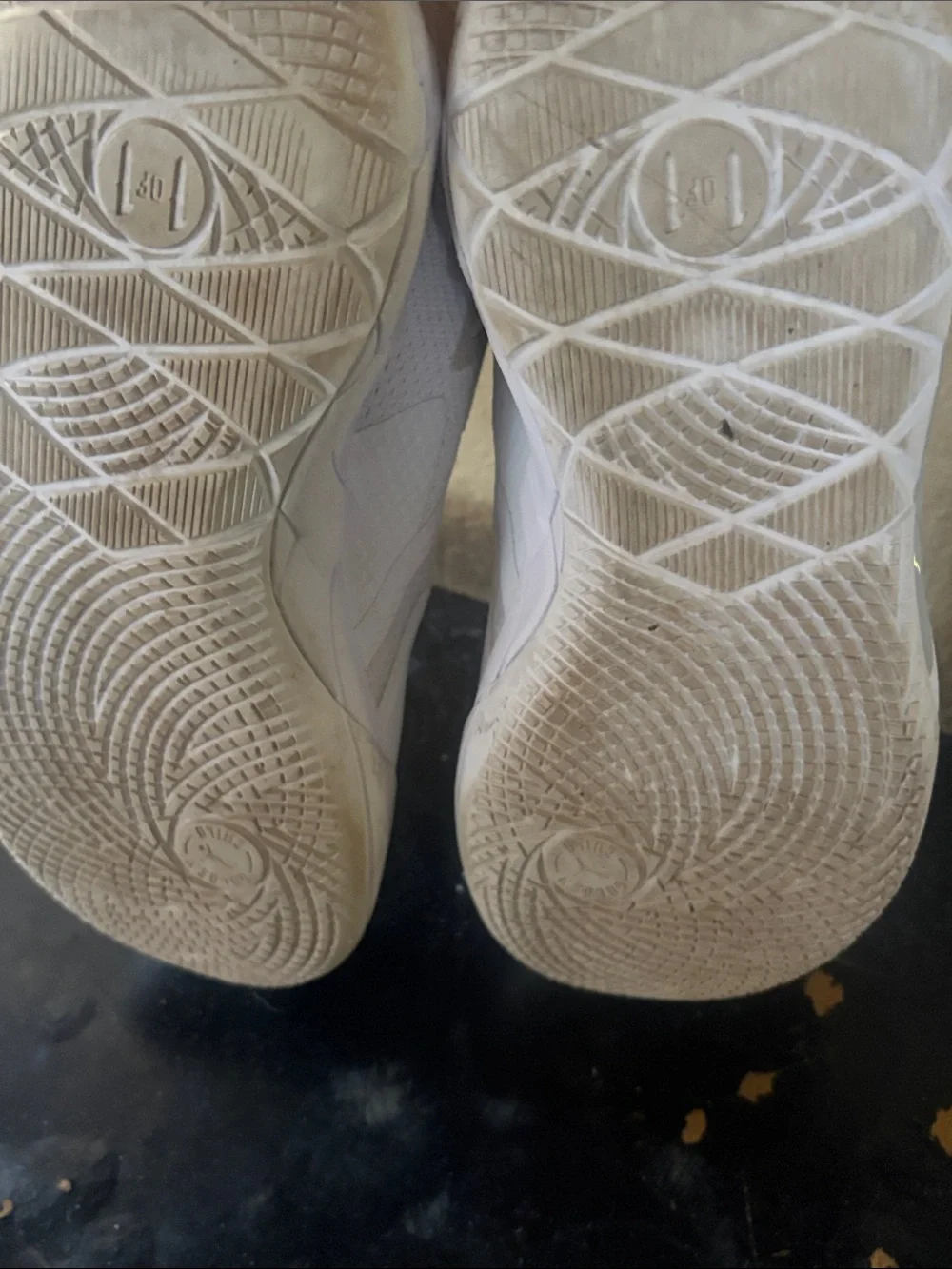 Puma Melo Kids White Lace-Up Basketball Shoes